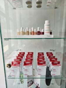 Produit poderm vendu à la clinique