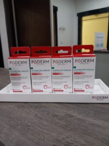 Produit poderm vendu à la clinique